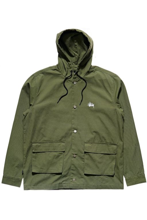 Stussy Mens Eltham Cotton Jackets Green - HEJQM4951